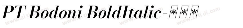 PT Bodoni BoldItalic字体转换